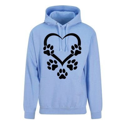 Dog Paw Heart Baby Dogs Dog Paws Hearts Dog Paw Unisex Surf Hoodie