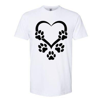 Dog Paw Heart Baby Dogs Dog Paws Hearts Dog Paw Softstyle CVC T-Shirt