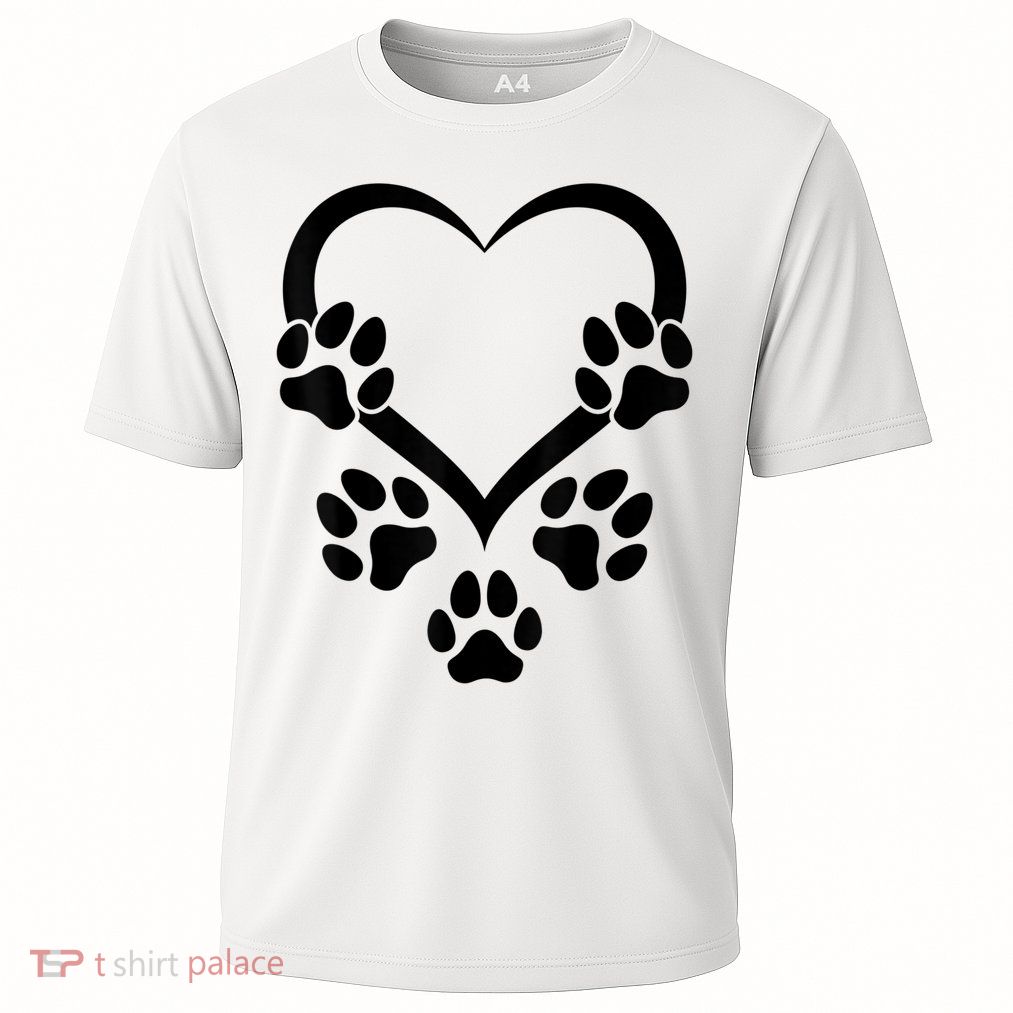 Dog Paw Heart Baby Dogs Dog Paws Hearts Dog Paw Performance Shirt