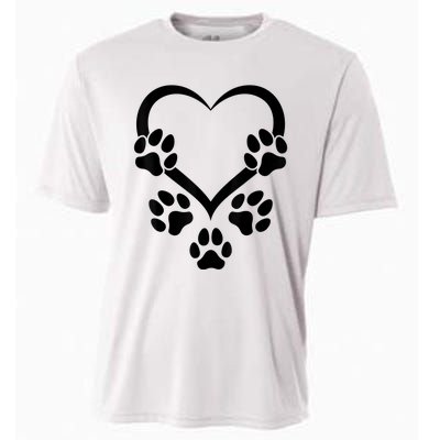 Dog Paw Heart Baby Dogs Dog Paws Hearts Dog Paw Cooling Performance Crew T-Shirt