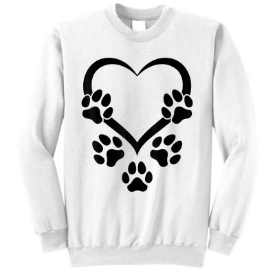 Dog Paw Heart Baby Dogs Dog Paws Hearts Dog Paw Sweatshirt