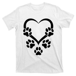 Dog Paw Heart Baby Dogs Dog Paws Hearts Dog Paw T-Shirt