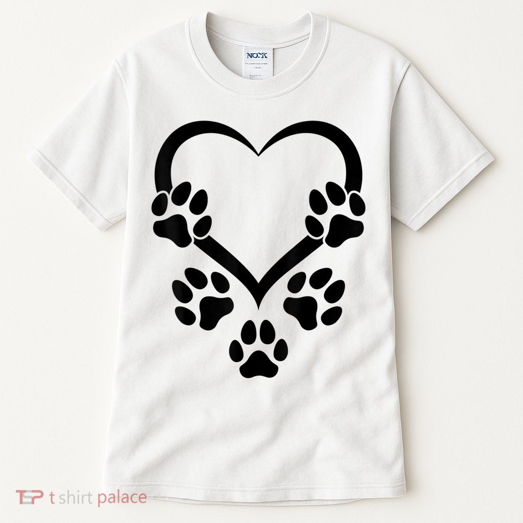 Dog Paw Heart Baby Dogs Dog Paws Hearts Dog Paw Tall T-Shirt