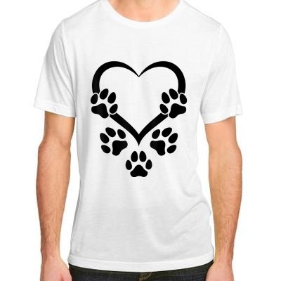 Dog Paw Heart Baby Dogs Dog Paws Hearts Dog Paw Adult ChromaSoft Performance T-Shirt