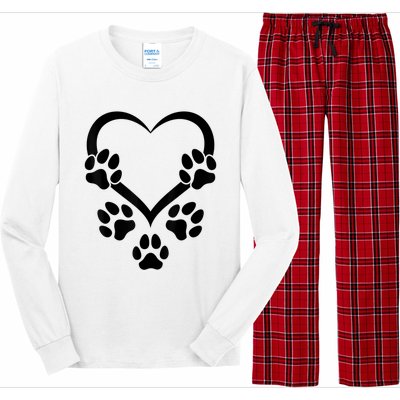 Dog Paw Heart Baby Dogs Dog Paws Hearts Dog Paw Long Sleeve Pajama Set