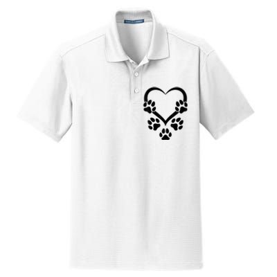 Dog Paw Heart Baby Dogs Dog Paws Hearts Dog Paw Dry Zone Grid Polo