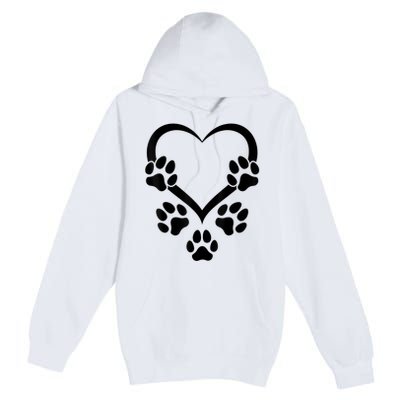 Dog Paw Heart Baby Dogs Dog Paws Hearts Dog Paw Premium Pullover Hoodie