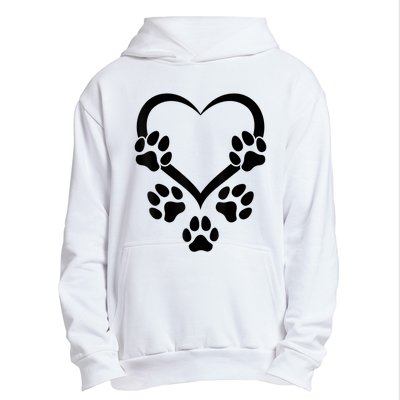 Dog Paw Heart Baby Dogs Dog Paws Hearts Dog Paw Urban Pullover Hoodie