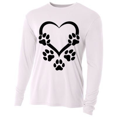 Dog Paw Heart Baby Dogs Dog Paws Hearts Dog Paw Cooling Performance Long Sleeve Crew