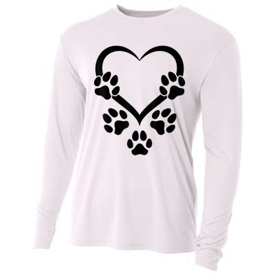 Dog Paw Heart Baby Dogs Dog Paws Hearts Dog Paw Cooling Performance Long Sleeve Crew