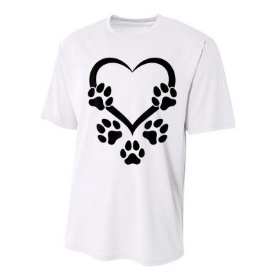 Dog Paw Heart Baby Dogs Dog Paws Hearts Dog Paw Performance Sprint T-Shirt