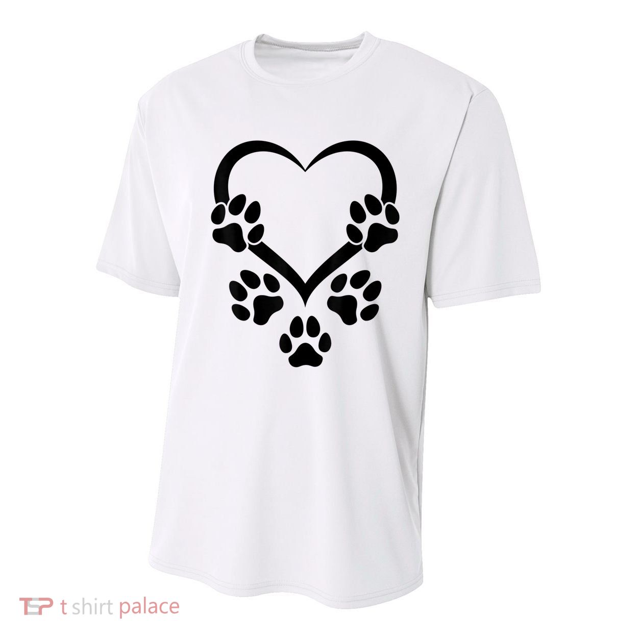 Dog Paw Heart Baby Dogs Dog Paws Hearts Dog Paw Youth Performance Sprint T-Shirt