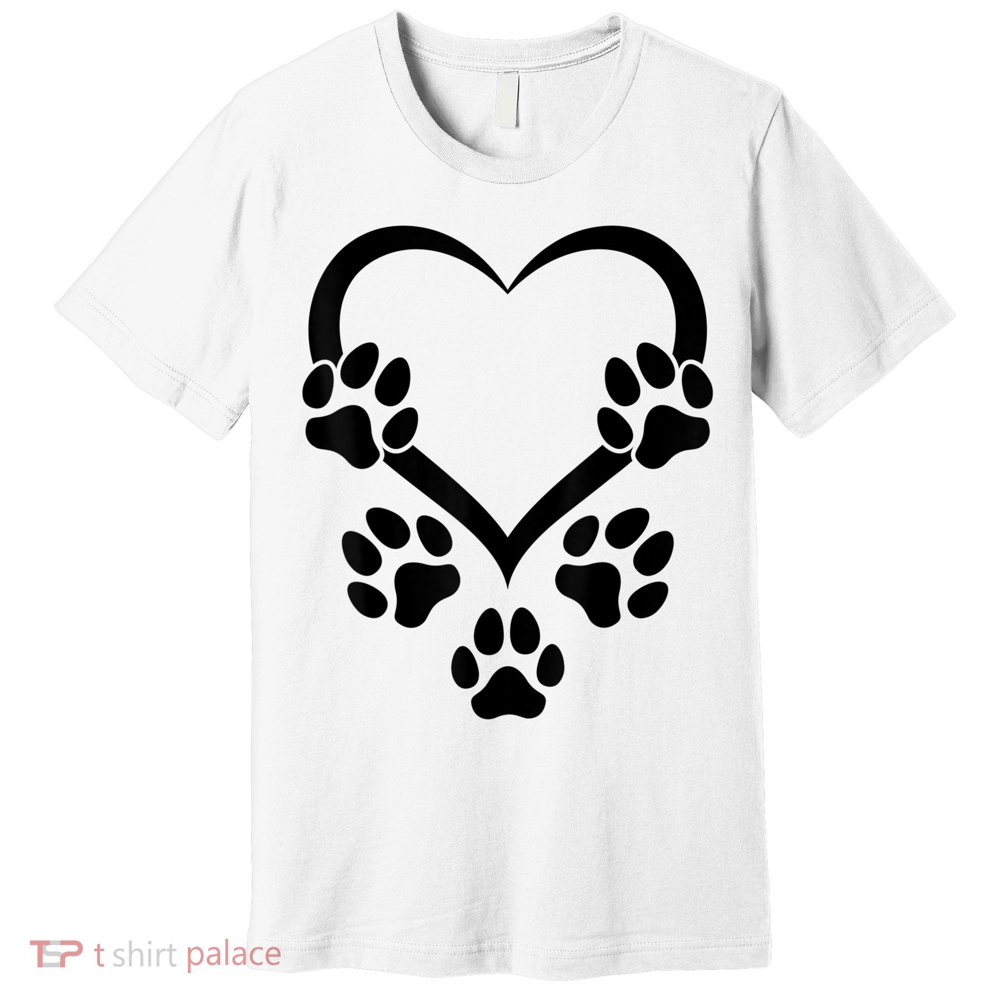 Dog Paw Heart Baby Dogs Dog Paws Hearts Dog Paw Premium T-Shirt