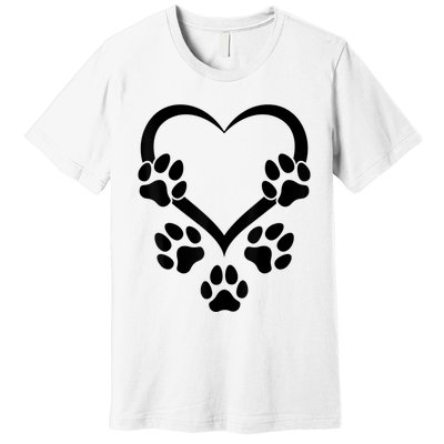 Dog Paw Heart Baby Dogs Dog Paws Hearts Dog Paw Premium T-Shirt