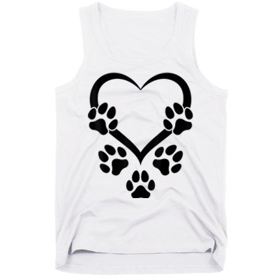 Dog Paw Heart Baby Dogs Dog Paws Hearts Dog Paw Tank Top