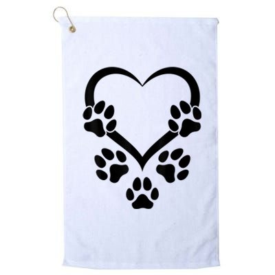 Dog Paw Heart Baby Dogs Dog Paws Hearts Dog Paw Platinum Collection Golf Towel