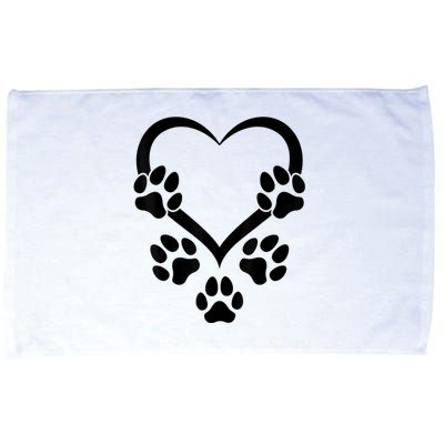 Dog Paw Heart Baby Dogs Dog Paws Hearts Dog Paw Microfiber Hand Towel