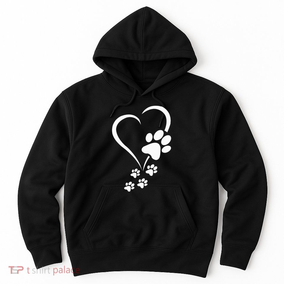 Dog Paw Heart Baby Dogs Dog Paws Hearts Dog Paw Print Hoodie