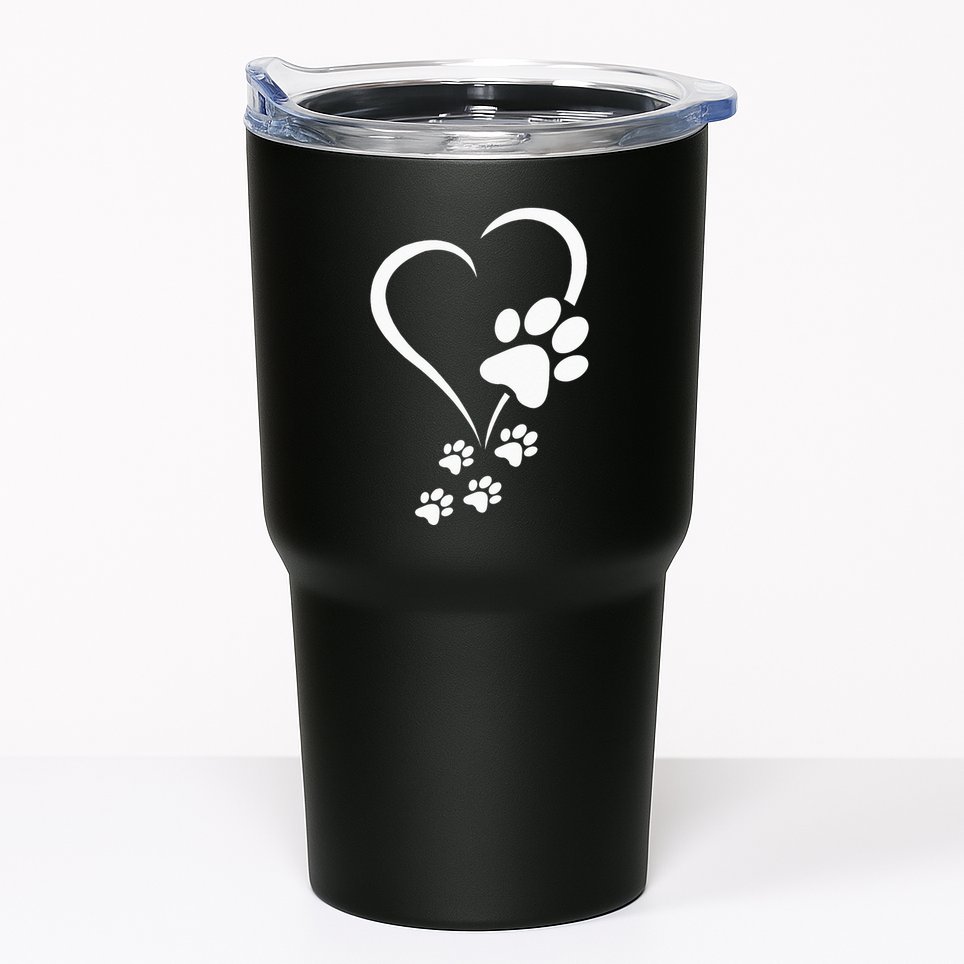 Dog Paw Heart Baby Dogs Dog Paws Hearts Dog Paw Print Tumbler