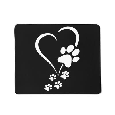 Dog Paw Heart Baby Dogs Dog Paws Hearts Dog Paw Print Mousepad