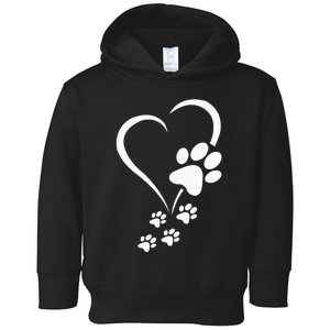 Dog Paw Heart Baby Dogs Dog Paws Hearts Dog Paw Print Toddler Hoodie