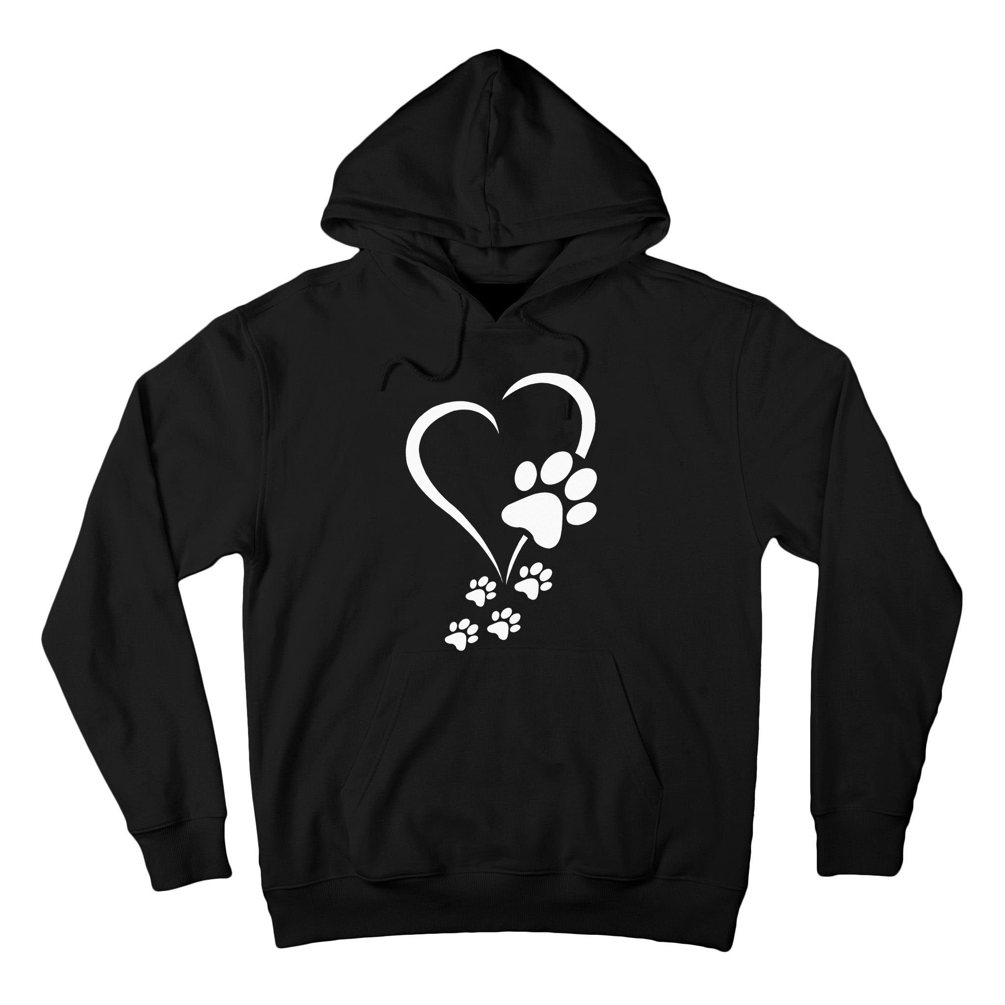 Dog Paw Heart Baby Dogs Dog Paws Hearts Dog Paw Print Tall Hoodie