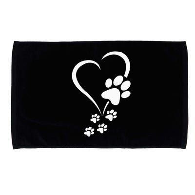 Dog Paw Heart Baby Dogs Dog Paws Hearts Dog Paw Print Microfiber Hand Towel