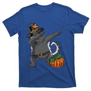 Dabbing Pilgrim Honey Badger Thanksgiving Gift T-Shirt