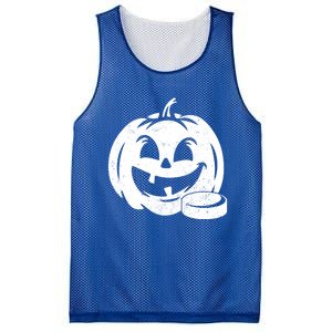 Distressed Pumpkin Hockey Halloween Hockey Player Gift Mesh Reversible Basketball Jersey Tank