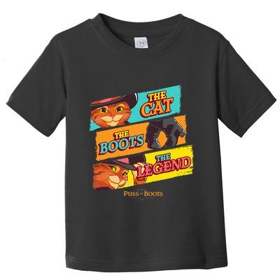 Dreamworks Puss In Boots The Last Wish Logo Panels Toddler T-Shirt