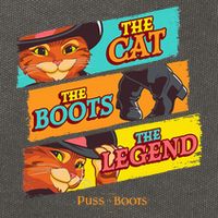 Dreamworks Puss In Boots The Last Wish Logo Panels Cotton Canvas Backpack