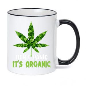 Don't Panic It's Organic Medical Marijuana 11oz Black Color Changing Mug