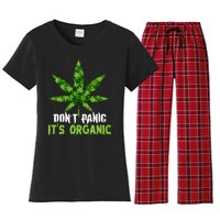 Don't Panic It's Organic Medical Marijuana Women's Flannel Pajama Set