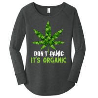 Don't Panic It's Organic Medical Marijuana Women's Perfect Tri Tunic Long Sleeve Shirt