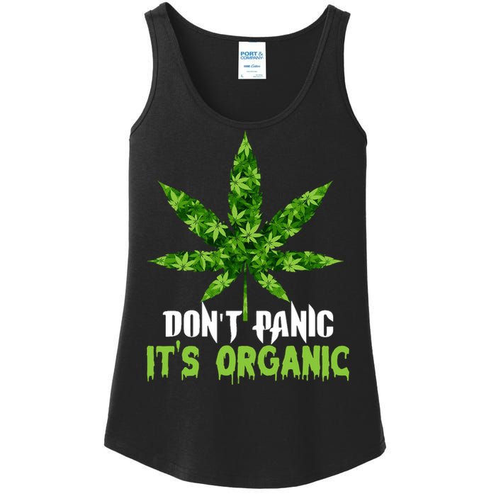 Don't Panic It's Organic Medical Marijuana Ladies Essential Tank