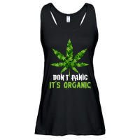 Don't Panic It's Organic Medical Marijuana Ladies Essential Flowy Tank