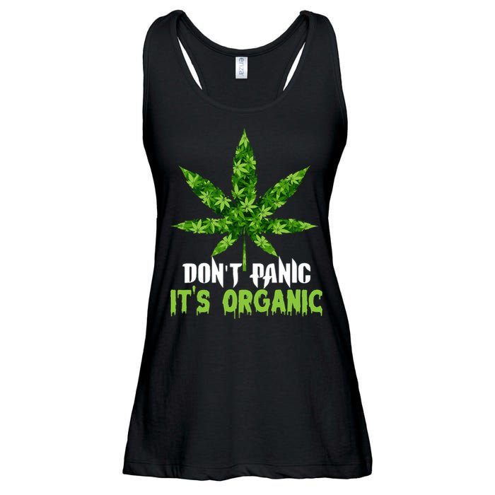 Don't Panic It's Organic Medical Marijuana Ladies Essential Flowy Tank