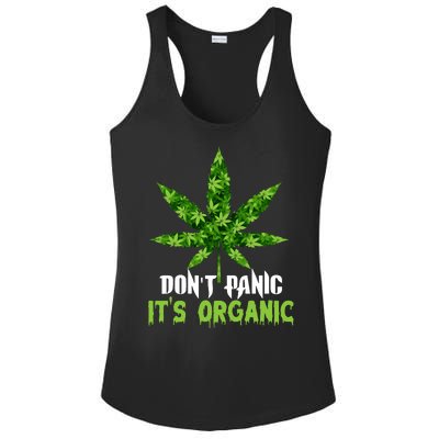 Don't Panic It's Organic Medical Marijuana Ladies PosiCharge Competitor Racerback Tank