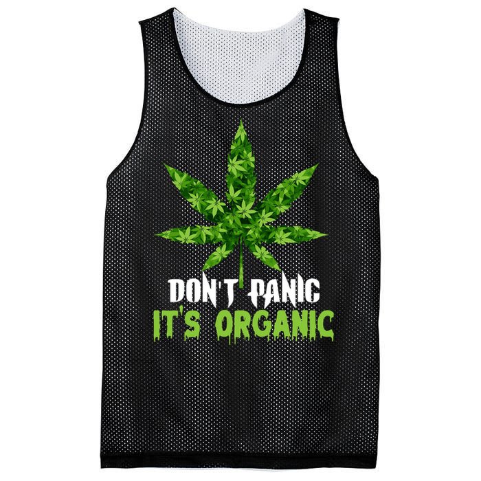 Don't Panic It's Organic Medical Marijuana Mesh Reversible Basketball Jersey Tank