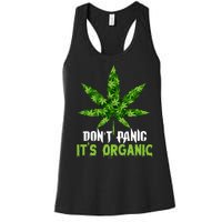 Don't Panic It's Organic Medical Marijuana Women's Racerback Tank