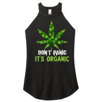 Don't Panic It's Organic Medical Marijuana Women's Perfect Tri Rocker Tank