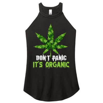 Don't Panic It's Organic Medical Marijuana Women's Perfect Tri Rocker Tank