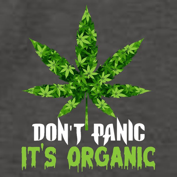 Don't Panic It's Organic Medical Marijuana Vector Backpack
