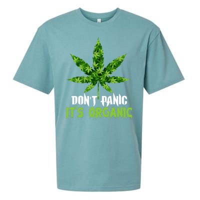 Don't Panic It's Organic Medical Marijuana Sueded Cloud Jersey T-Shirt