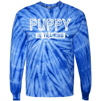 Dog Puppy In Training Tie-Dye Long Sleeve Shirt