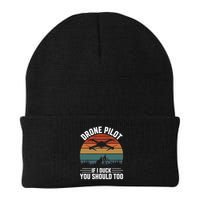 Drone Pilot If I Duck You Should Too, Quadcopter Drone Pilot Knit Cap Winter Beanie