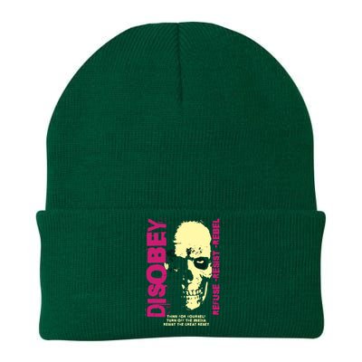 Disobey Politically Incorrect Resist The Great Reset Knit Cap Winter Beanie