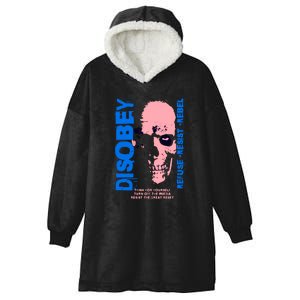 Disobey Politically Incorrect Resist The Great Reset Hooded Wearable Blanket