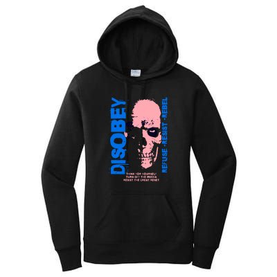 Disobey Politically Incorrect Resist The Great Reset Women's Pullover Hoodie