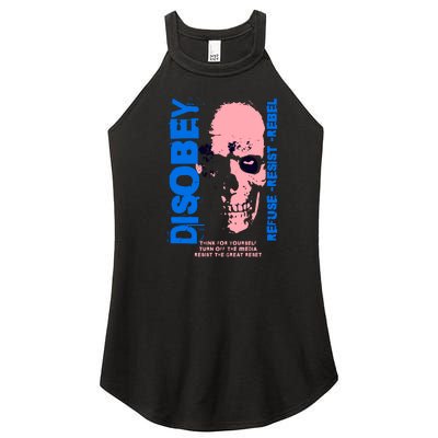 Disobey Politically Incorrect Resist The Great Reset Women’s Perfect Tri Rocker Tank